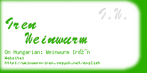 iren weinwurm business card